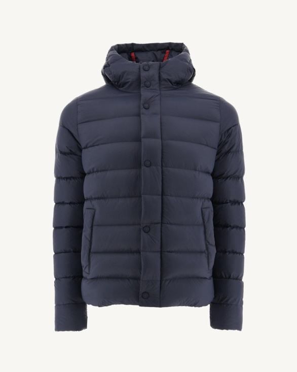 Jott UK Navy Jorge Hooded Puffer Jacket