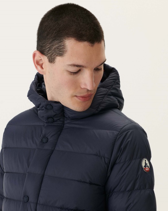 Jott UK Navy Jorge Hooded Puffer Jacket