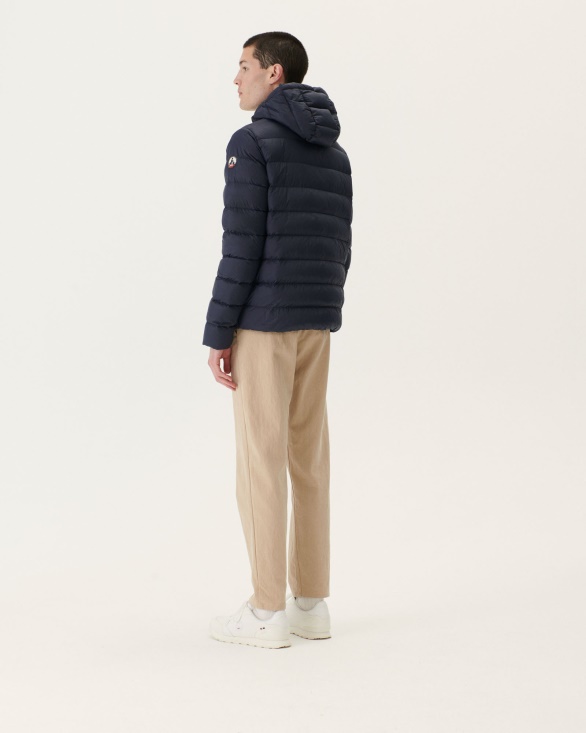 Jott UK Navy Jorge Hooded Puffer Jacket