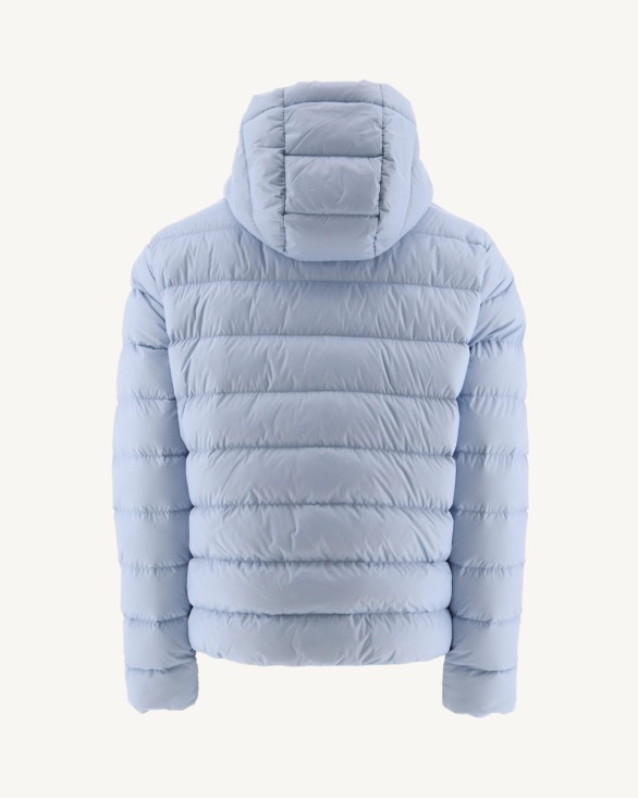 Soft Blue Jorge Hooded Puffer Jacket Jott UK