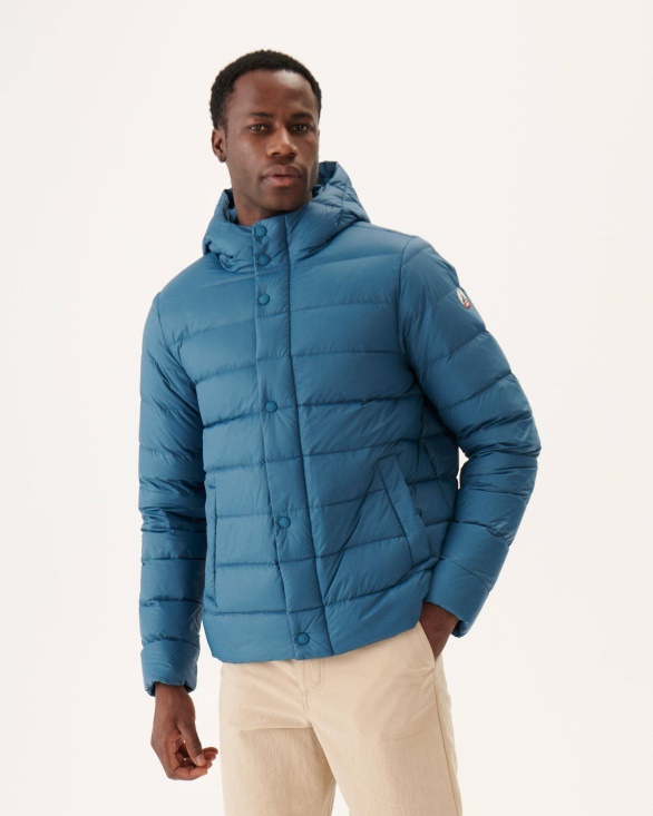 Jott UK Blue Jeans Jorge Hooded Puffer Jacket