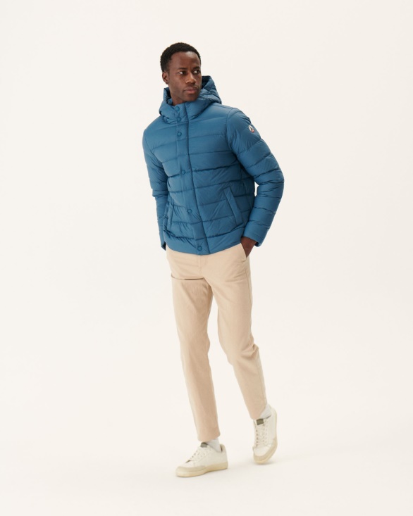 Jott UK Blue Jeans Jorge Hooded Puffer Jacket