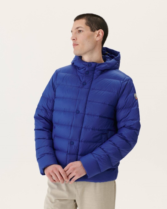 Jott UK Dark Denim Jorge Hooded Puffer Jacket