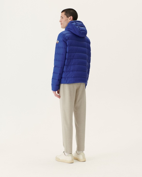 Jott UK Dark Denim Jorge Hooded Puffer Jacket