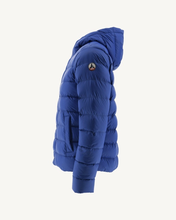 Jott UK Dark Denim Jorge Hooded Puffer Jacket