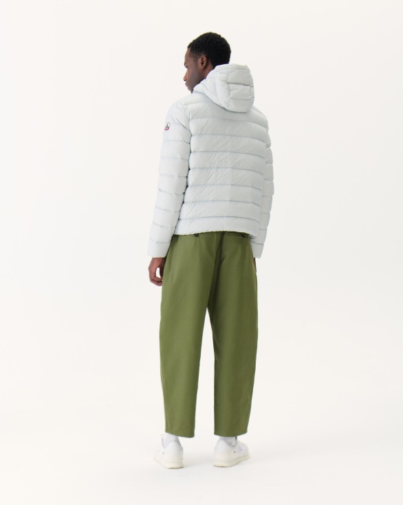 Soft Grey Jorge Hooded Puffer Jacket Jott UK
