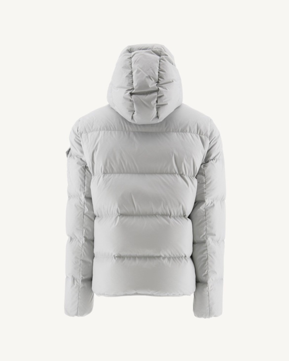 Soft Grey Toledo Extreme Cold Hooded Puffer Jacket Jott UK