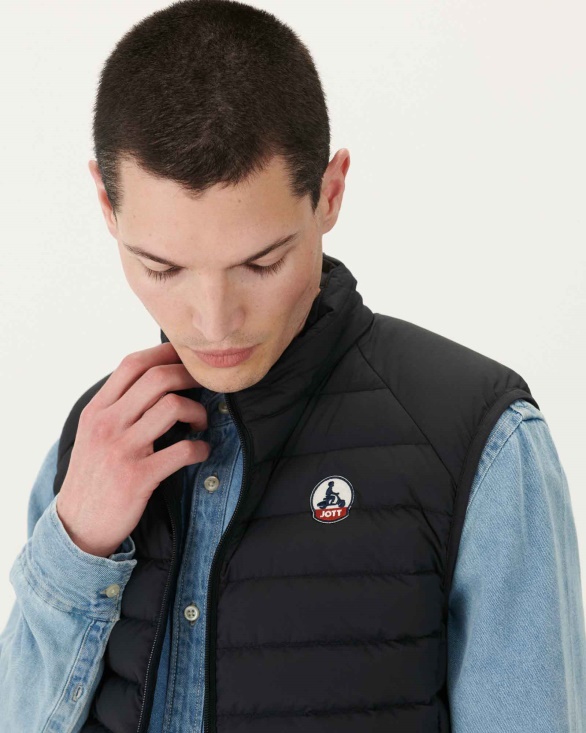 Jott UK Black Arafo Stretch Sleeveless Puffer Jacket