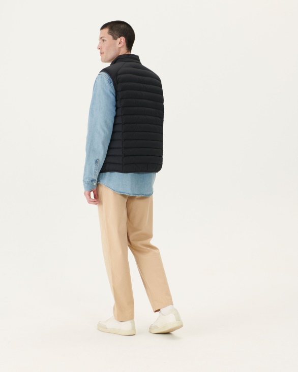 Jott UK Black Arafo Stretch Sleeveless Puffer Jacket