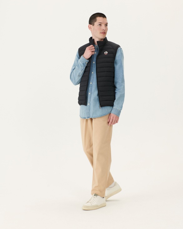 Jott UK Black Arafo Stretch Sleeveless Puffer Jacket