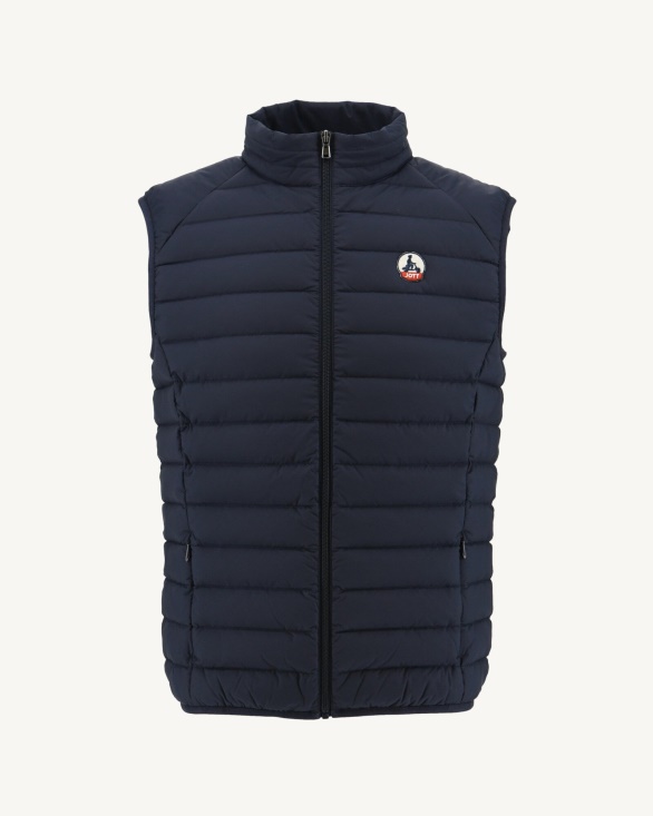 Navy Arafo Stretch Sleeveless Puffer Jacket Jott UK