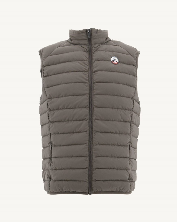 Jott UK Taupe Arafo Stretch Sleeveless Puffer Jacket