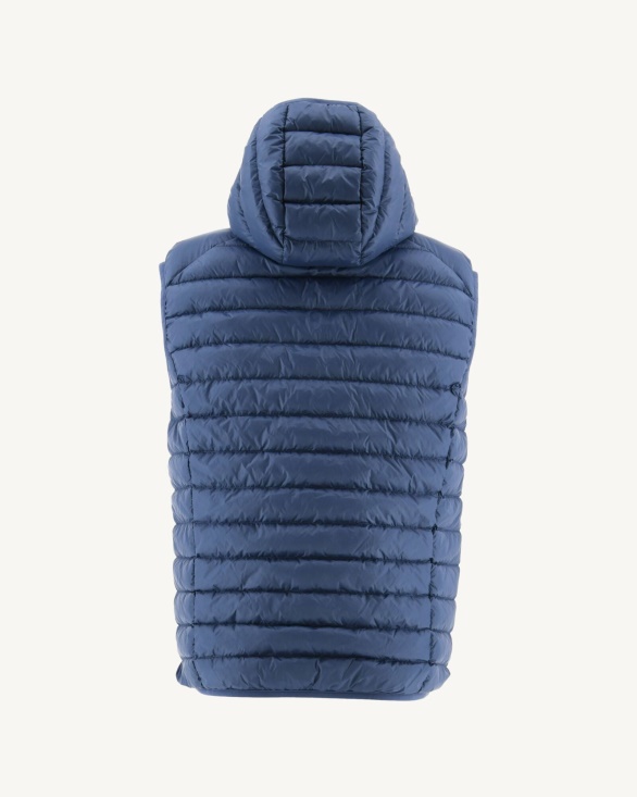 Jott UK Blue Jeans Hooded Sleeveless Down Jacket Pat