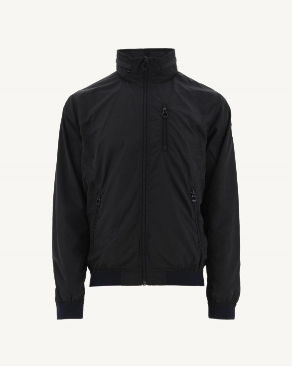 Black Oregon Jacket With Foldaway Hood Jott UK