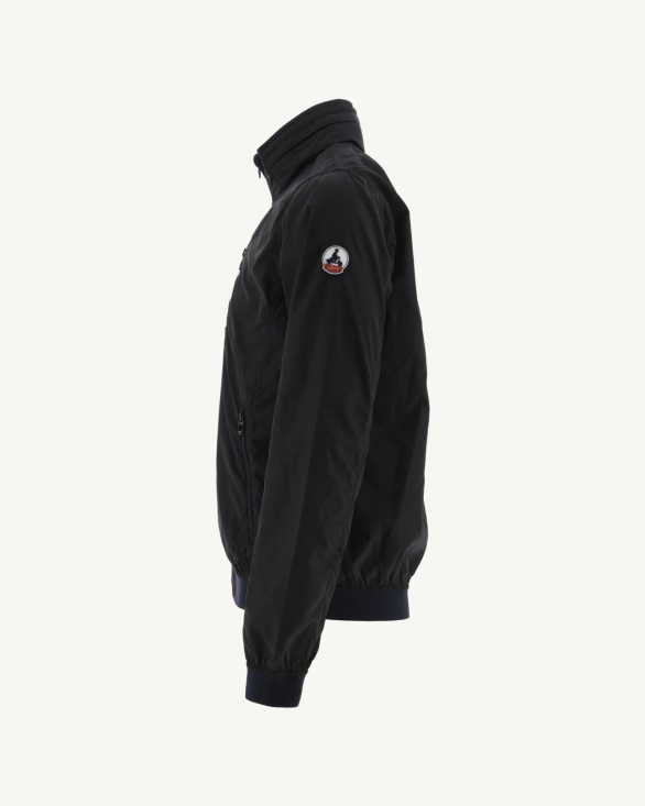 Black Oregon Jacket With Foldaway Hood Jott UK
