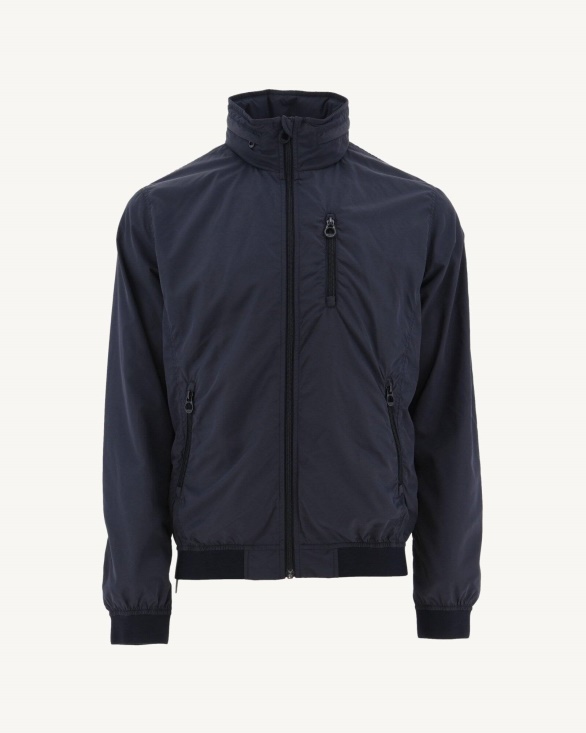 Navy Oregon Jacket With Foldaway Hood Jott UK