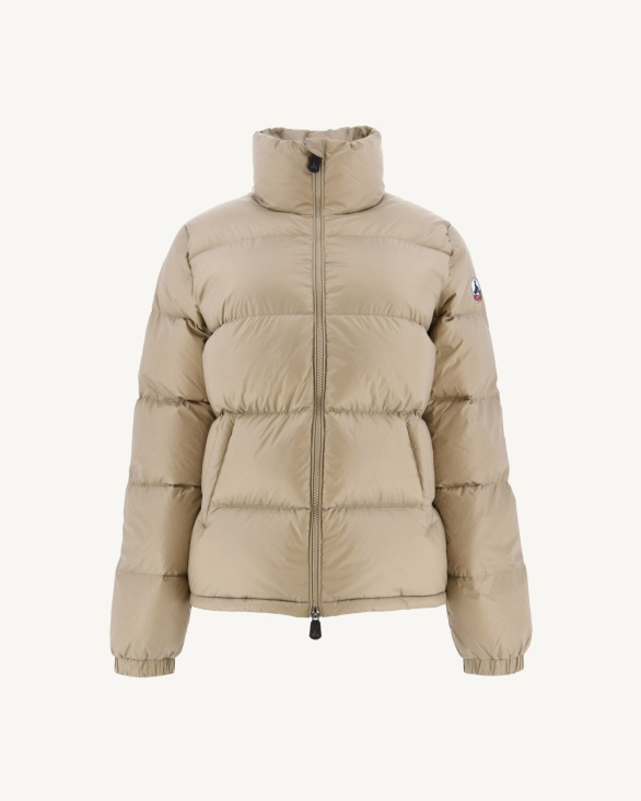 Extreme Cold Quilted Down Jacket Beige Cardiff Jott UK