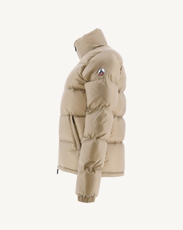 Extreme Cold Quilted Down Jacket Beige Cardiff Jott UK
