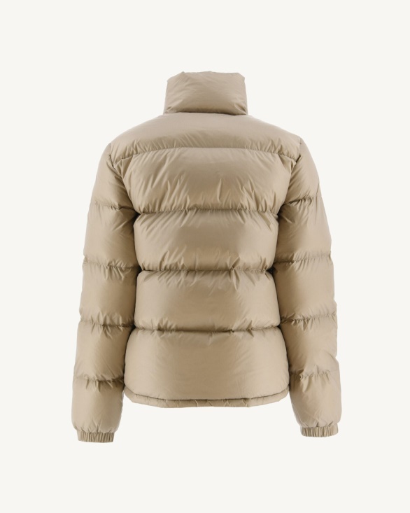 Extreme Cold Quilted Down Jacket Beige Cardiff Jott UK