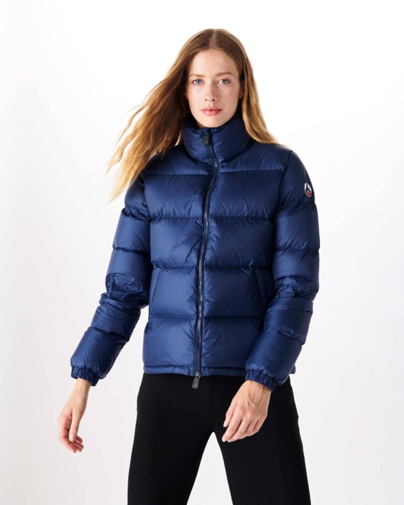 Jott UK Extreme Cold Quilted Down Jacket Blue Abysse Cardiff