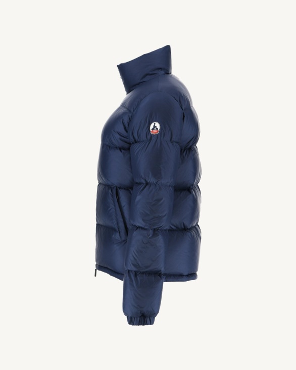 Jott UK Extreme Cold Quilted Down Jacket Blue Abysse Cardiff