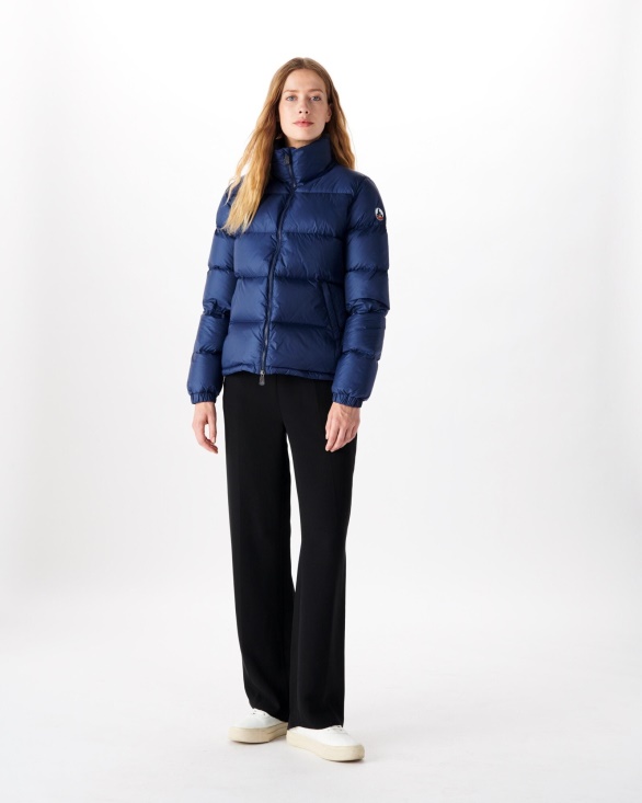 Jott UK Extreme Cold Quilted Down Jacket Blue Abysse Cardiff