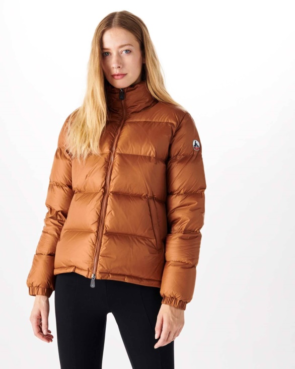 Jott UK Extreme Cold Quilted Down Jacket Caramel Cardiff