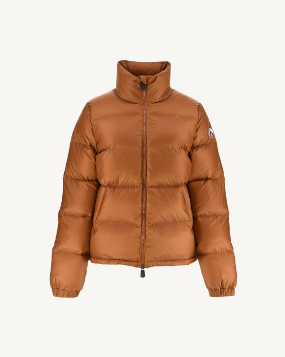 Jott UK Extreme Cold Quilted Down Jacket Caramel Cardiff