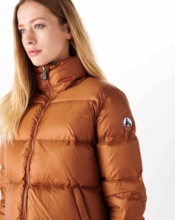 Jott UK Extreme Cold Quilted Down Jacket Caramel Cardiff