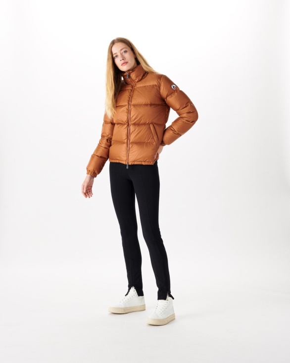 Jott UK Extreme Cold Quilted Down Jacket Caramel Cardiff