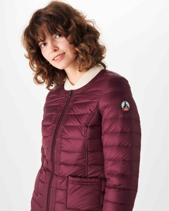 Lightweight Down Jacket Aubergine Douda Jott UK