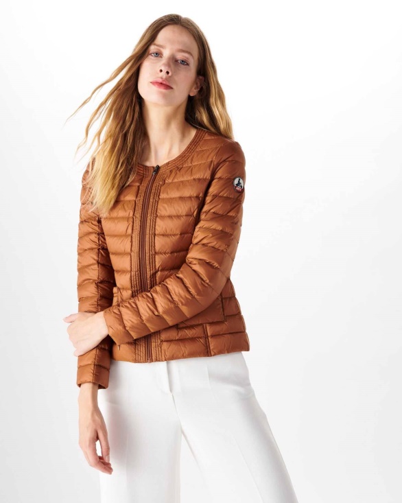 Lightweight Down Jacket Caramel Douda Jott UK