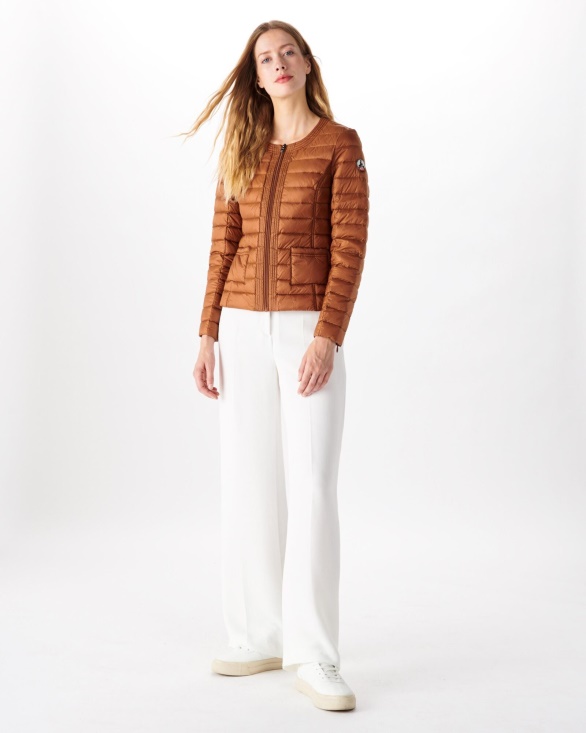 Lightweight Down Jacket Caramel Douda Jott UK