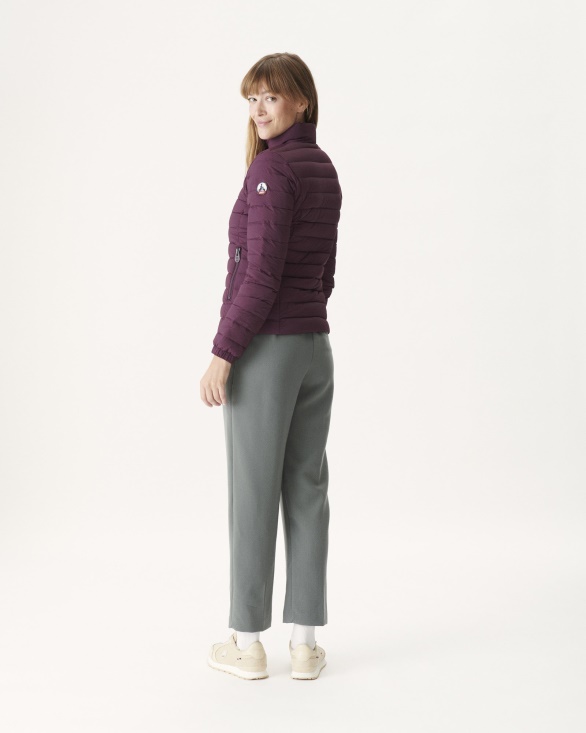 Lightweight Down Jacket Aubergine Jade Jott UK