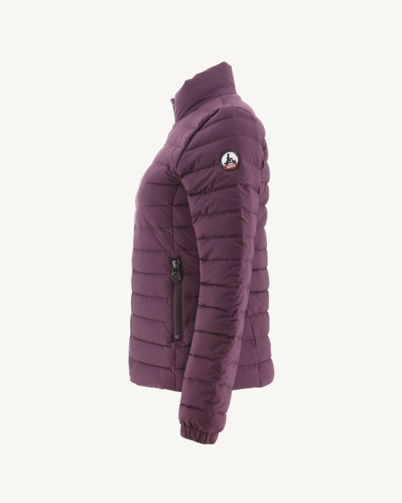 Lightweight Down Jacket Aubergine Jade Jott UK