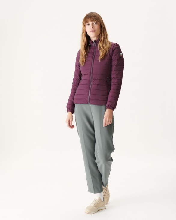 Lightweight Down Jacket Aubergine Jade Jott UK