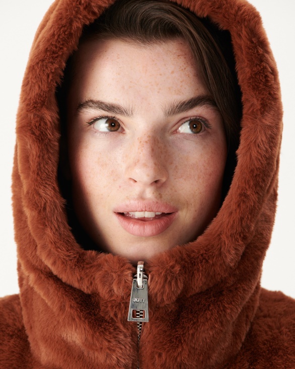 Jott UK Extreme Cold Reversible Down Jacket Caramel Daria
