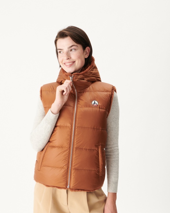 Jott UK Extreme Cold Reversible Down Jacket Caramel Daria