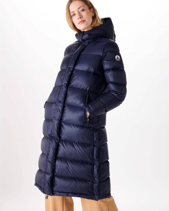 Extreme Cold Long Hooded Down Jacket Marine Karachi Jott UK