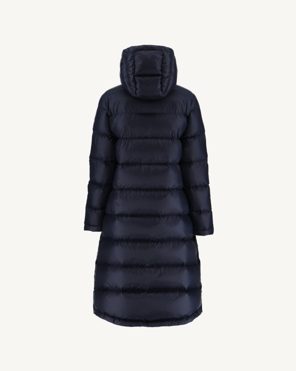 Extreme Cold Long Hooded Down Jacket Marine Karachi Jott UK
