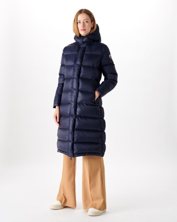 Extreme Cold Long Hooded Down Jacket Marine Karachi Jott UK