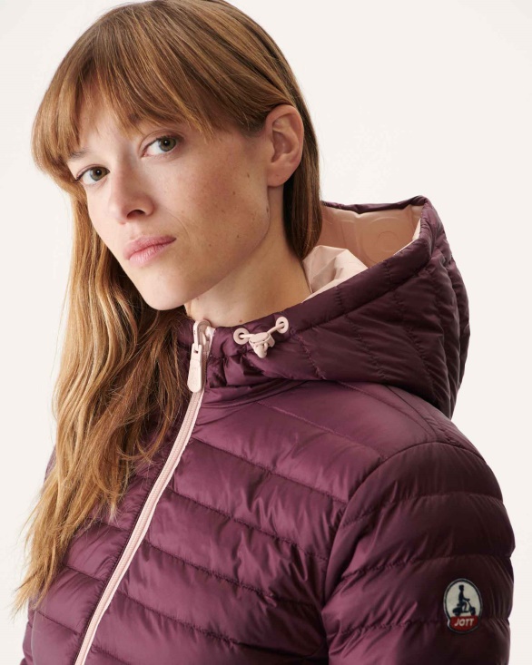 Reversible Light Down Jacket Rose Pale/Aubergine Moscou Jott UK