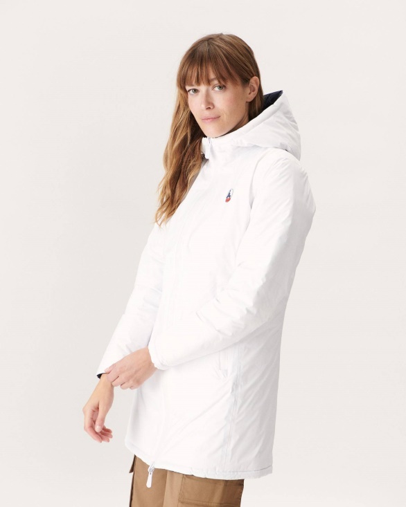 Jott UK Reversible Light Down Jacket Blanc/Marine Moscou