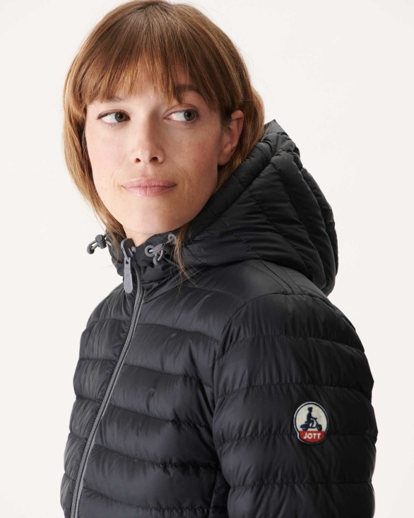 Jott UK Reversible Light Down Jacket Noir Moscou