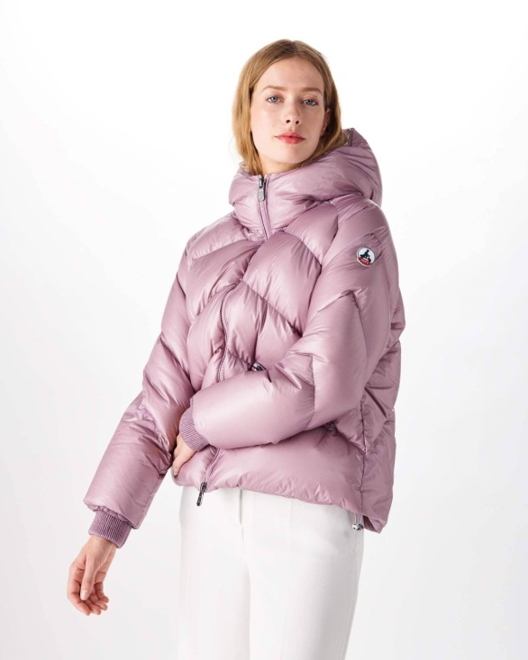 Violet Extreme Cold Hooded Puffer Jacket Stellar Jott UK