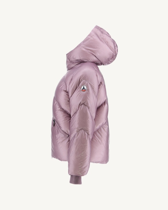 Violet Extreme Cold Hooded Puffer Jacket Stellar Jott UK