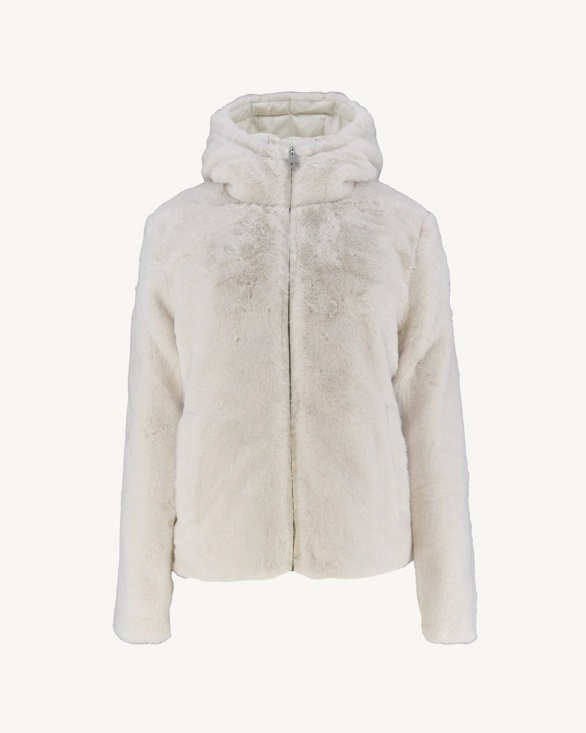 Extreme Cold Reversible Down Jacket Blanc Gala Jott UK
