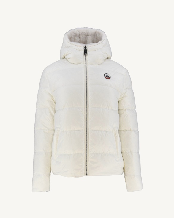 Extreme Cold Reversible Down Jacket Blanc Gala Jott UK