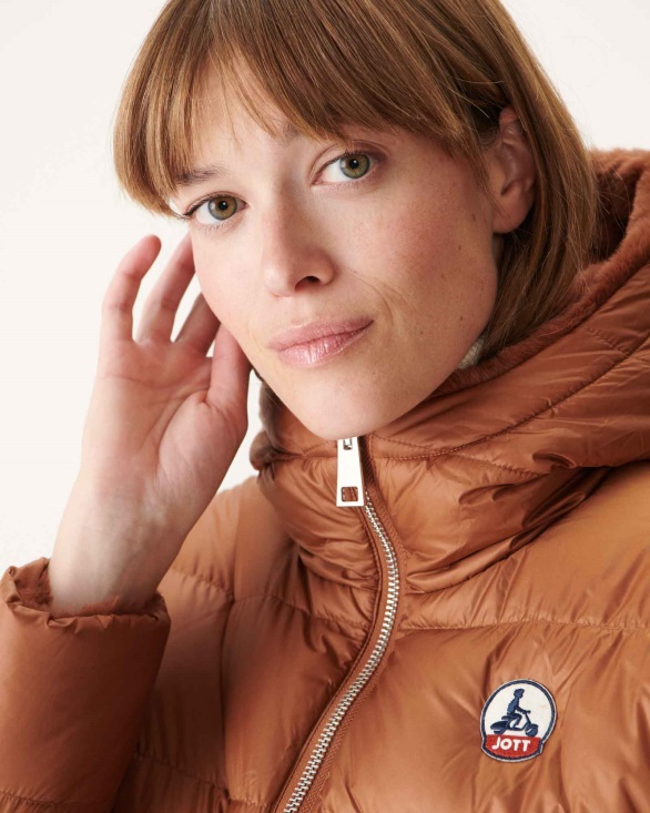Jott UK Extreme Cold Reversible Down Jacket Caramel Gala
