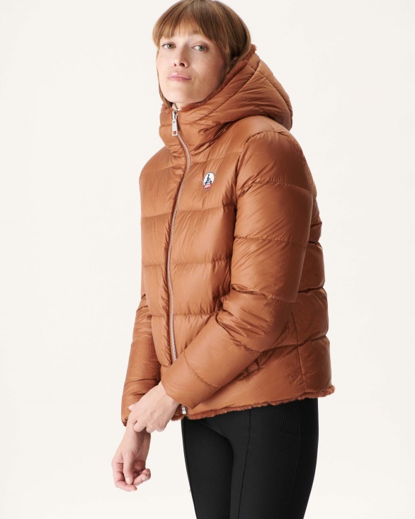 Jott UK Extreme Cold Reversible Down Jacket Caramel Gala